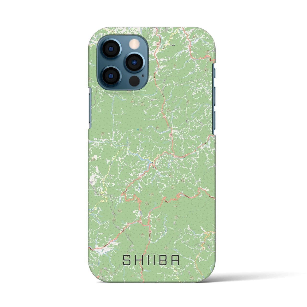 【椎葉(宮崎県)】地図柄iPhoneケース(バックカバータイプ)