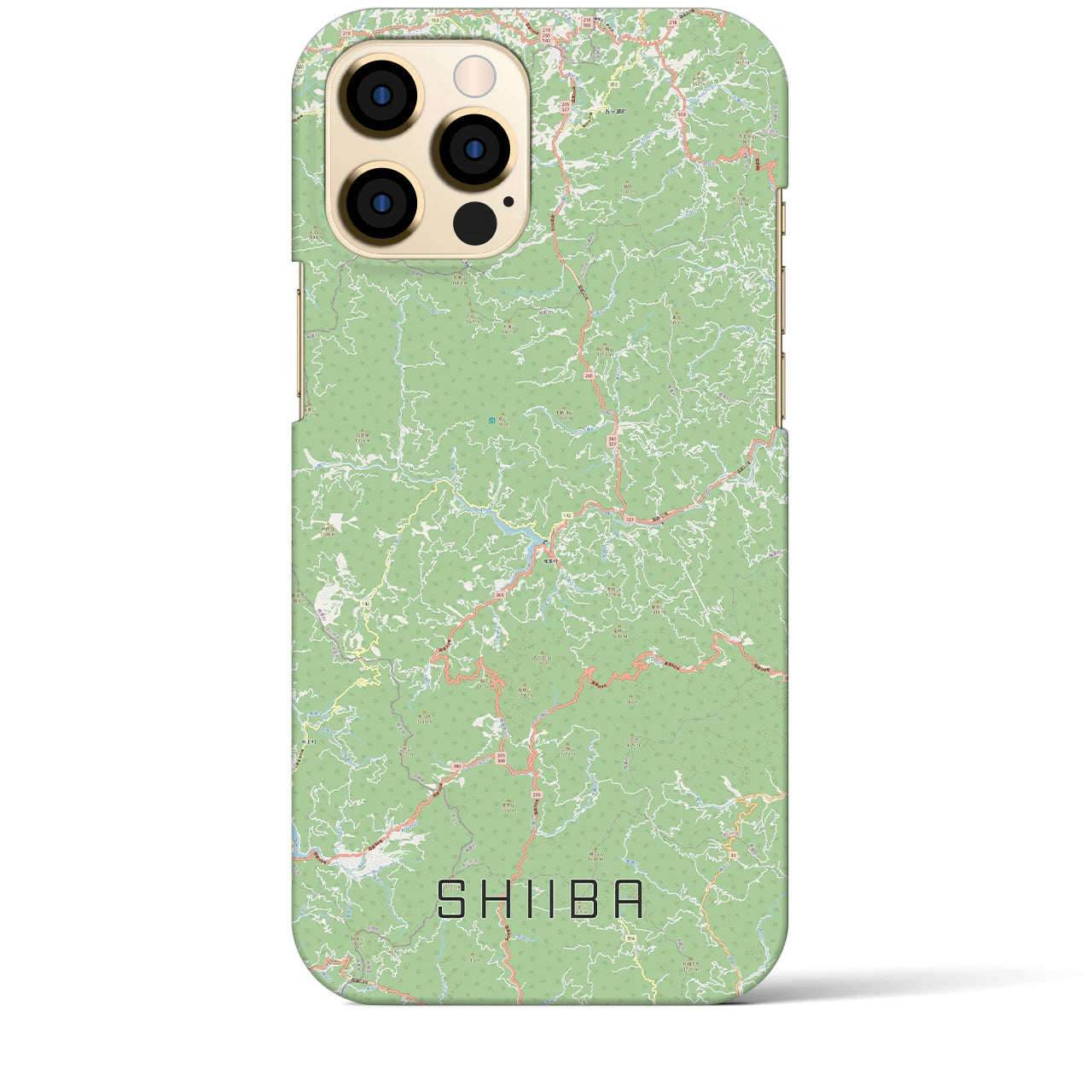 【椎葉(宮崎県)】地図柄iPhoneケース(バックカバータイプ)