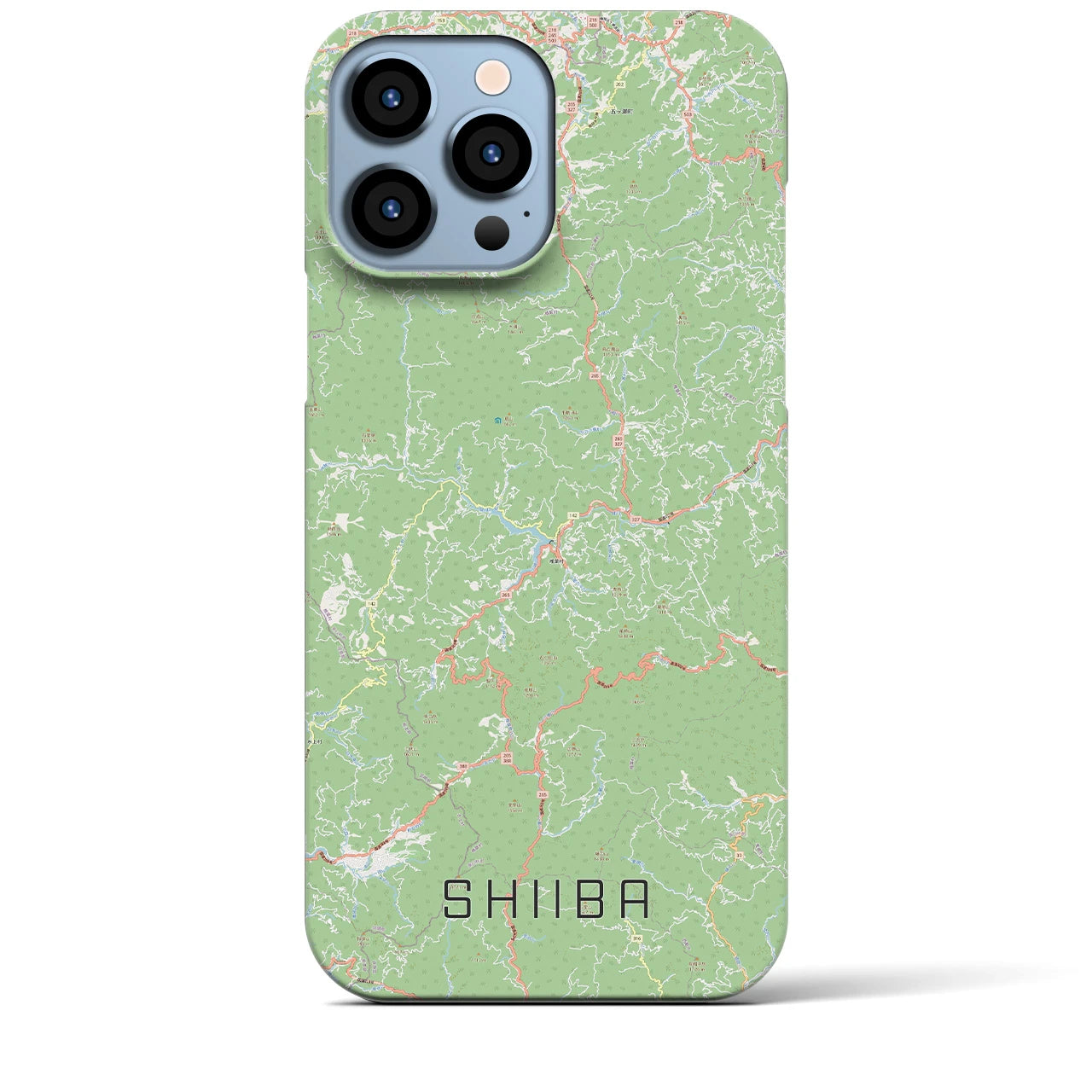 【椎葉(宮崎県)】地図柄iPhoneケース(バックカバータイプ)