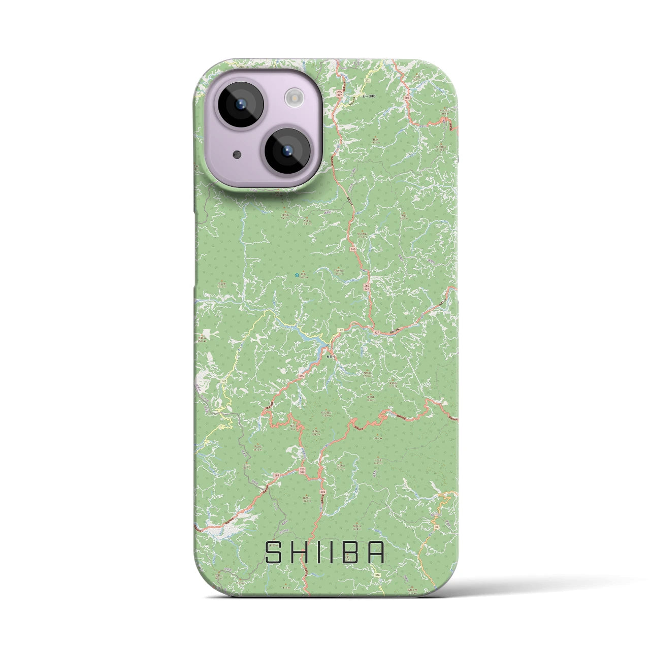 【椎葉(宮崎県)】地図柄iPhoneケース(バックカバータイプ)