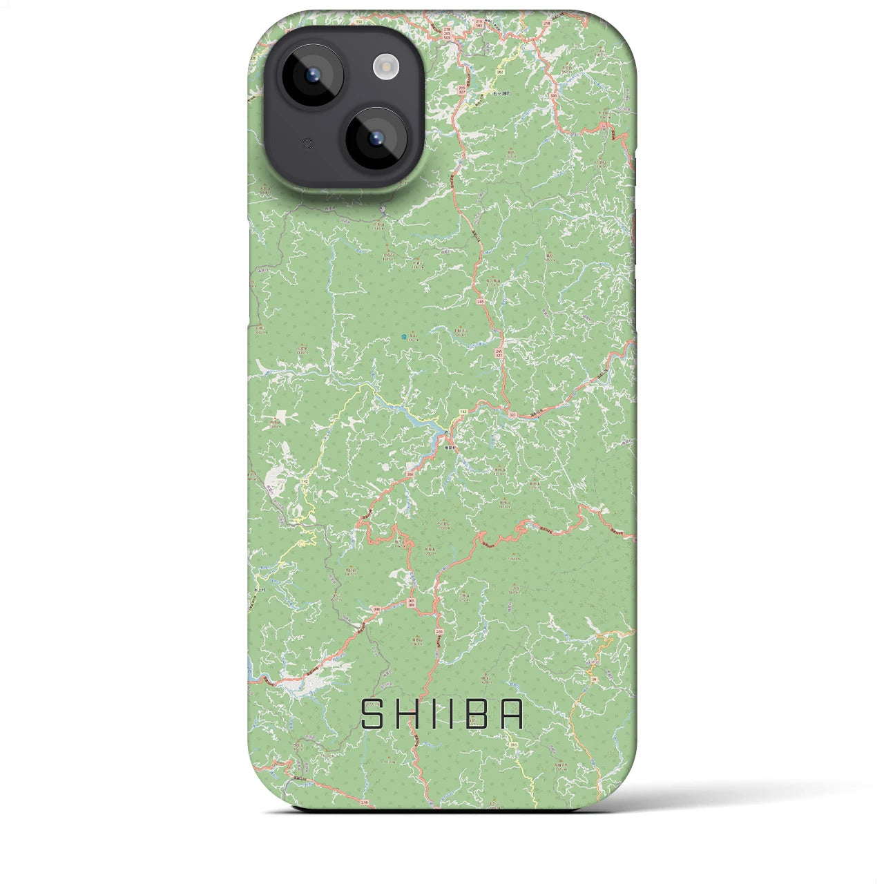 【椎葉(宮崎県)】地図柄iPhoneケース(バックカバータイプ)