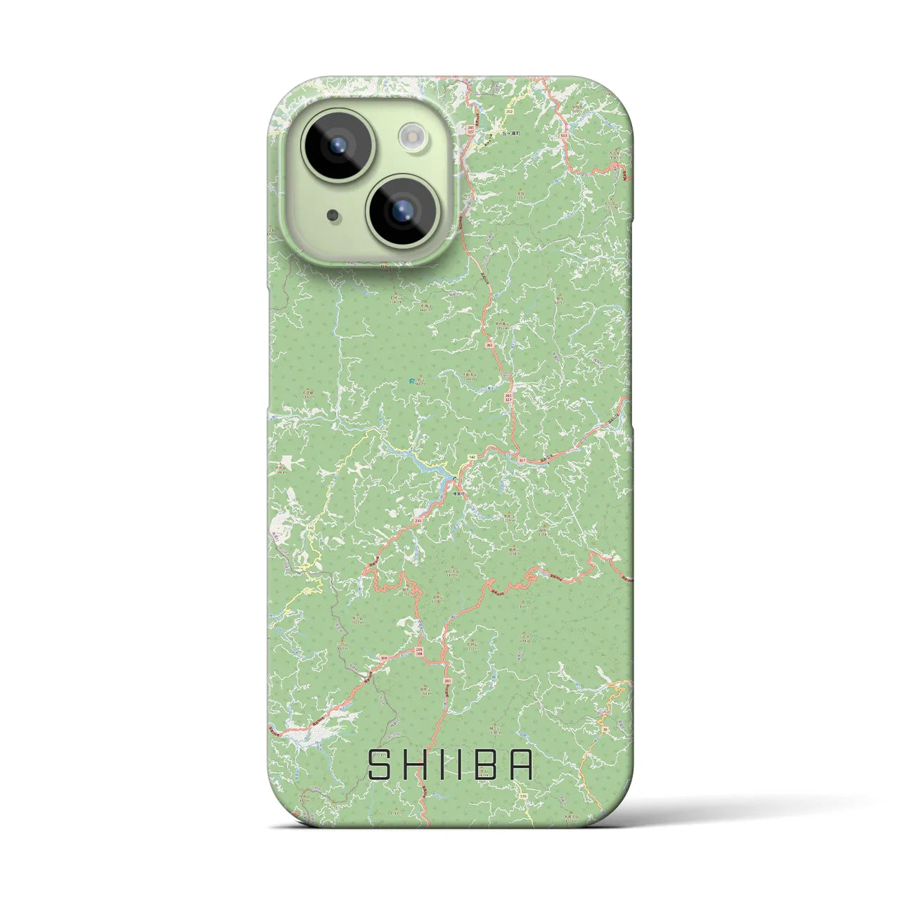 【椎葉(宮崎県)】地図柄iPhoneケース(バックカバータイプ)