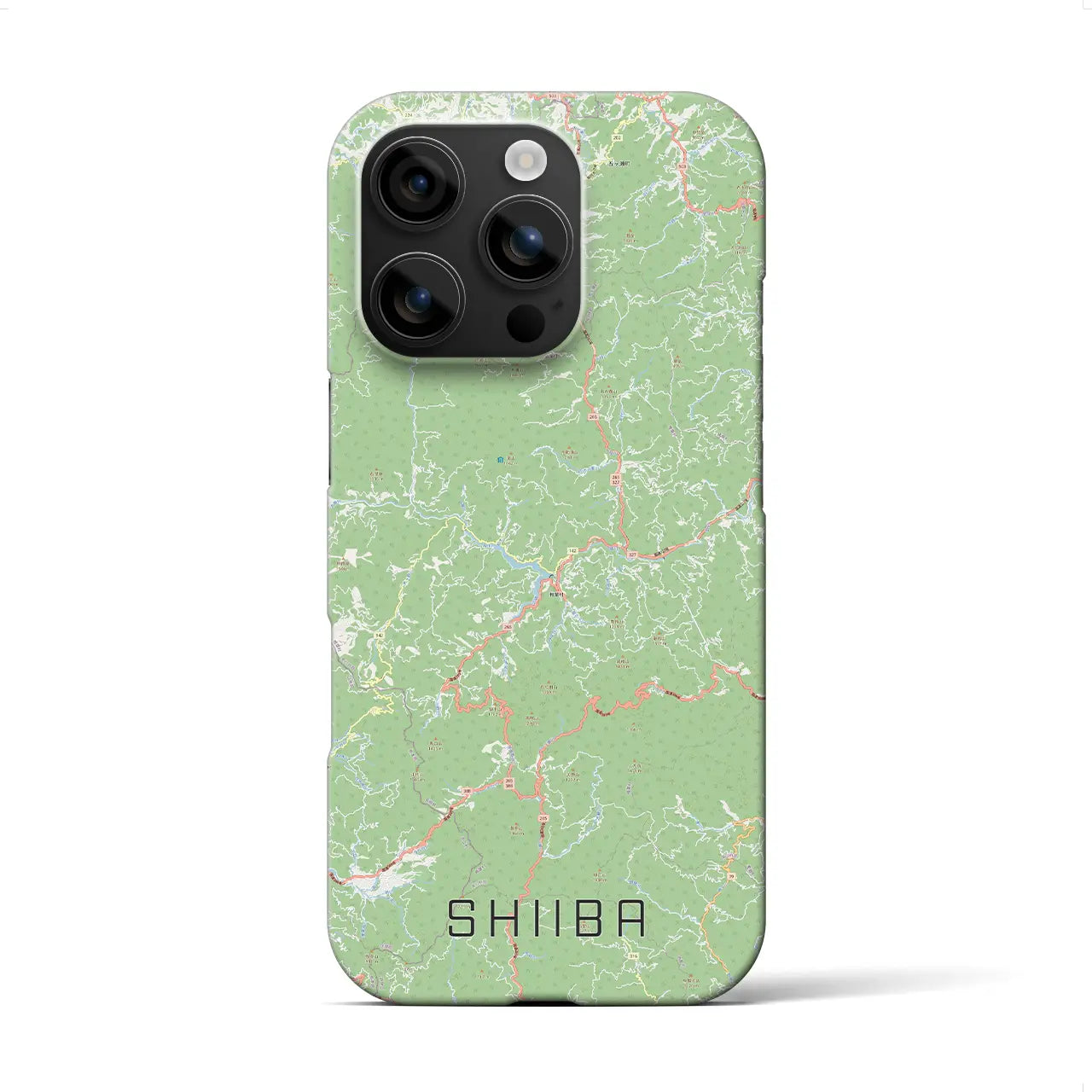 【椎葉(宮崎県)】地図柄iPhoneケース(バックカバータイプ)
