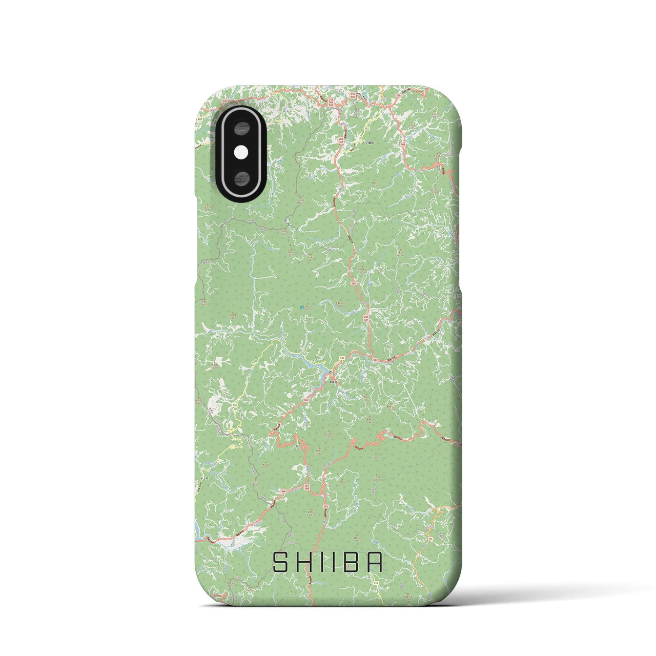【椎葉(宮崎県)】地図柄iPhoneケース(バックカバータイプ)