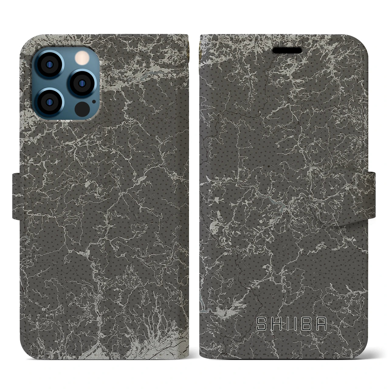 【椎葉(宮崎県)】地図柄iPhoneケース(手帳タイプ)