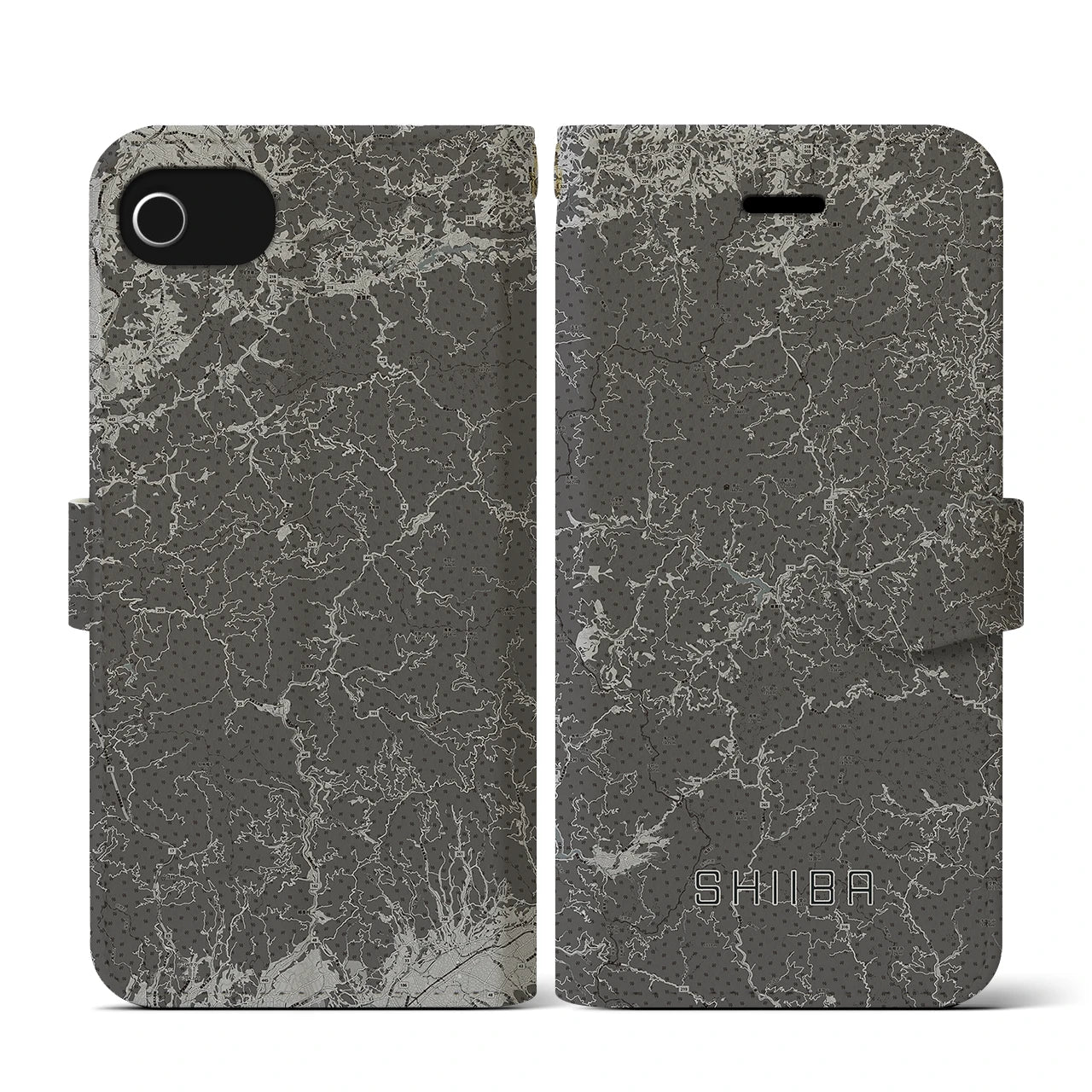 【椎葉(宮崎県)】地図柄iPhoneケース(手帳タイプ)