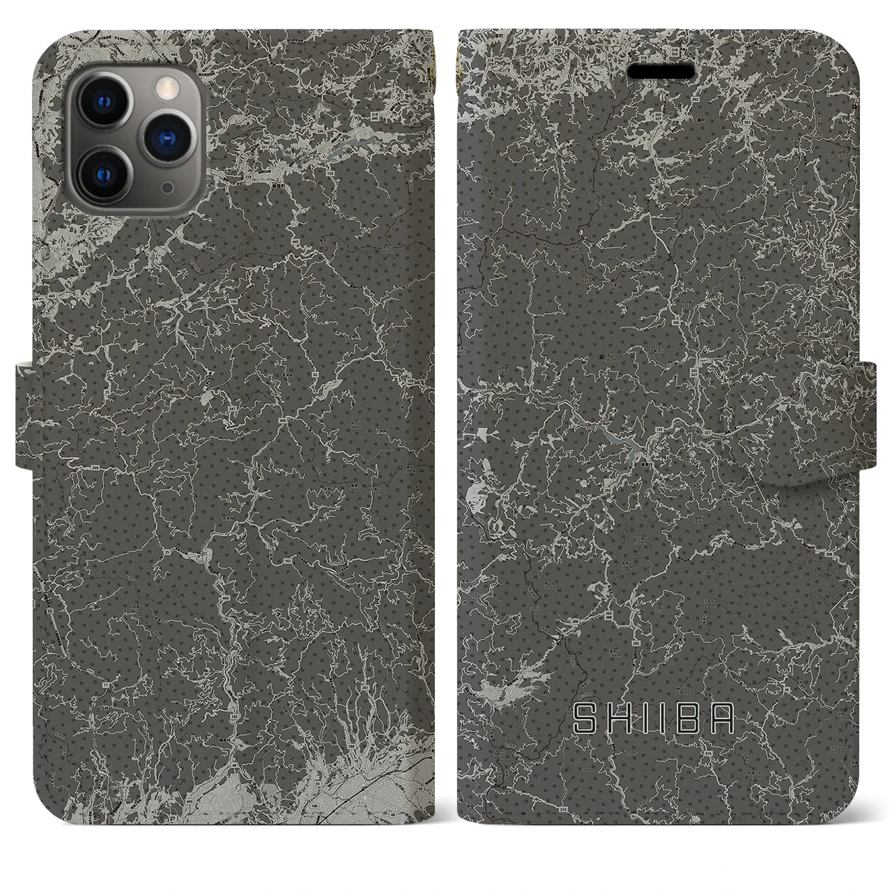 【椎葉(宮崎県)】地図柄iPhoneケース(手帳タイプ)