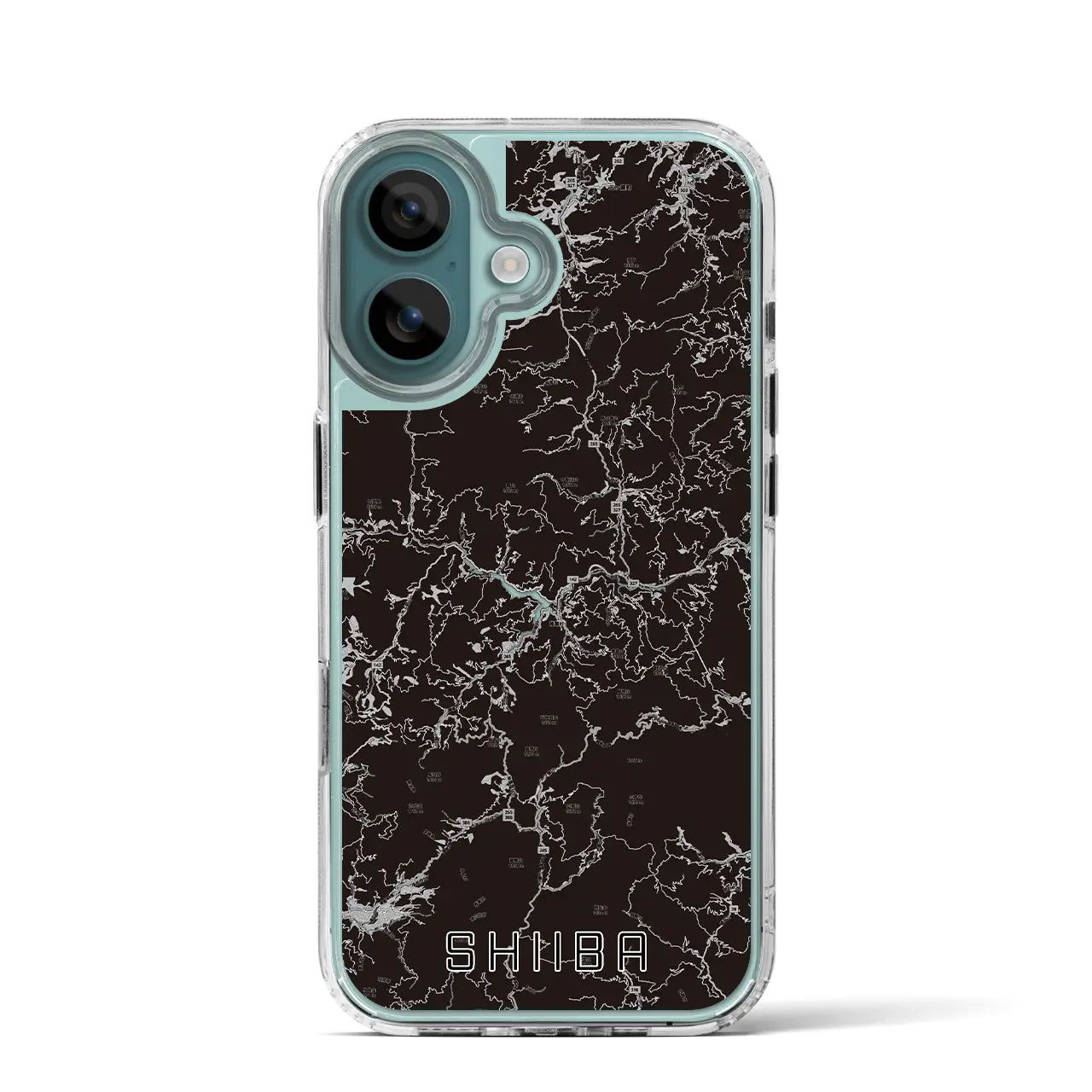 【椎葉(宮崎県)】地図柄iPhoneケース(MagSafeタイプ)モノトーン・iPhone 16 Pro 用