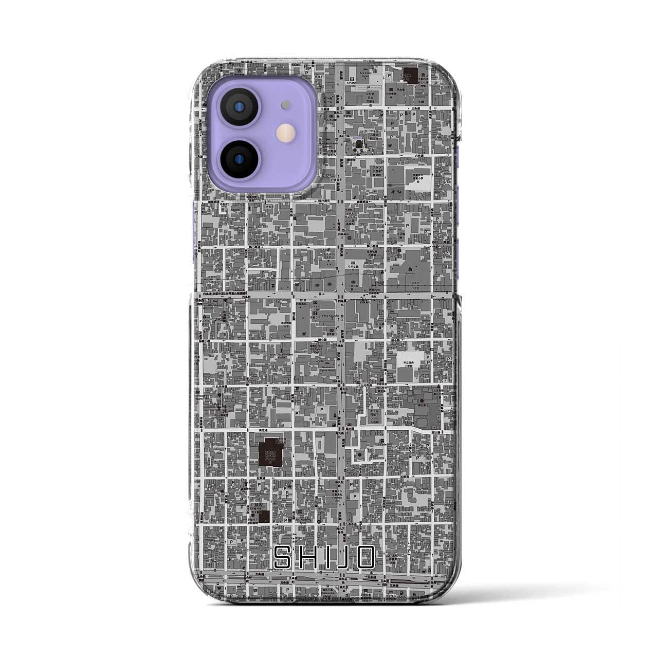 【四条(京都府)】地図柄iPhoneケース(クリアタイプ)