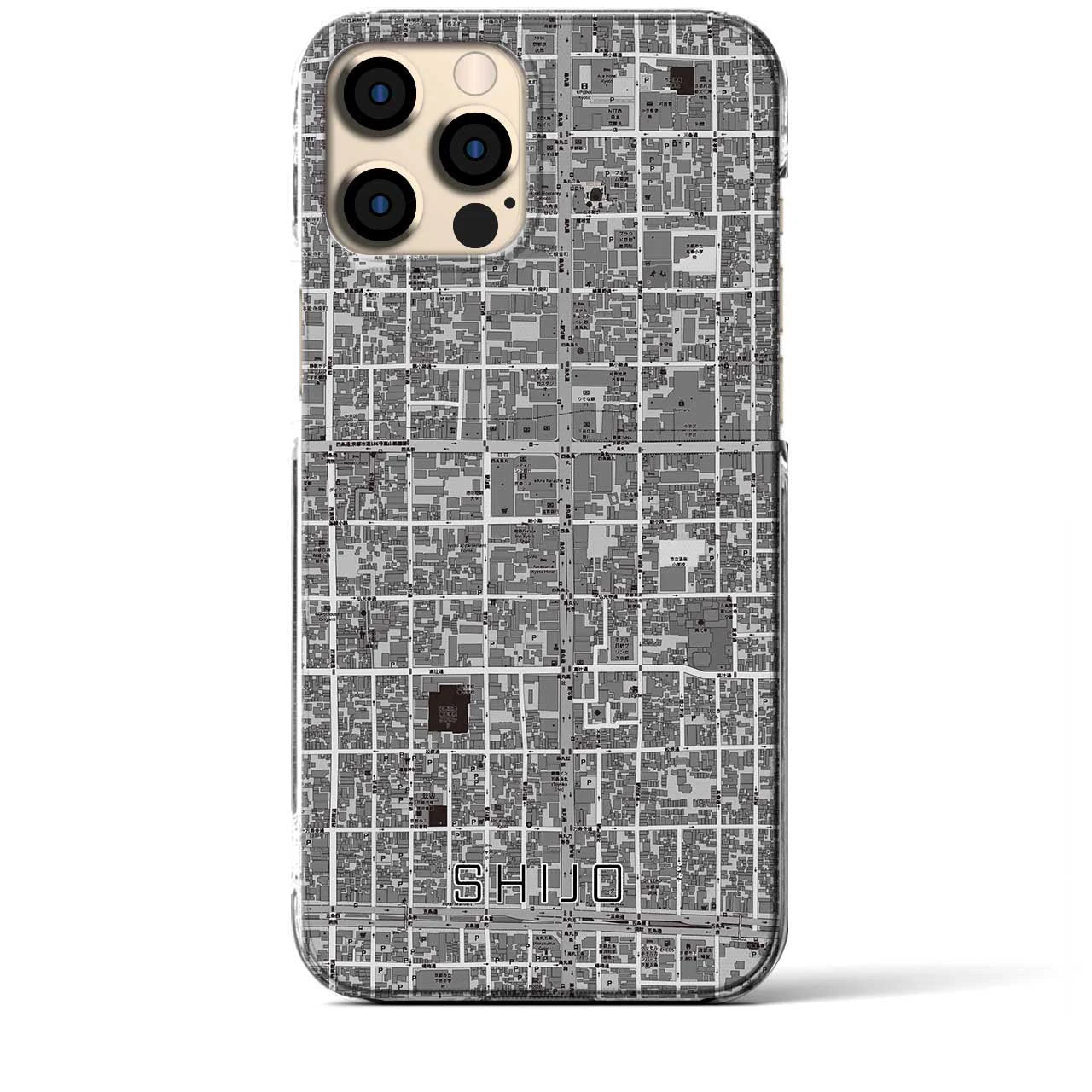 【四条(京都府)】地図柄iPhoneケース(クリアタイプ)