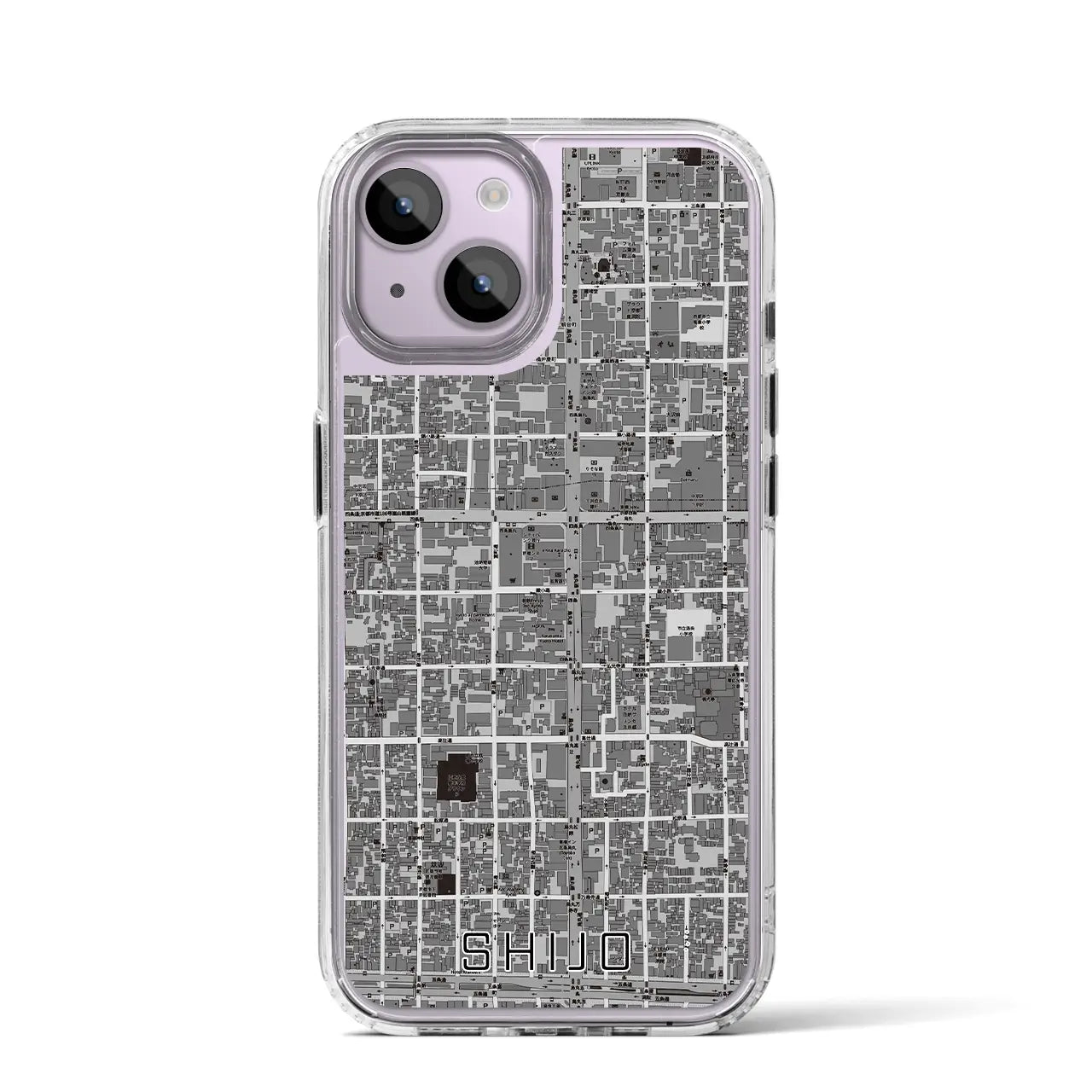 【四条(京都府)】地図柄iPhoneケース(MagSafeタイプ)