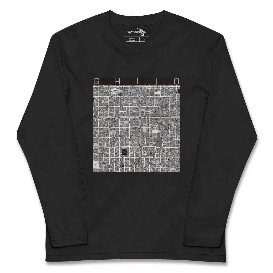 【四条(京都府)】地図柄ロングスリーブTシャツ