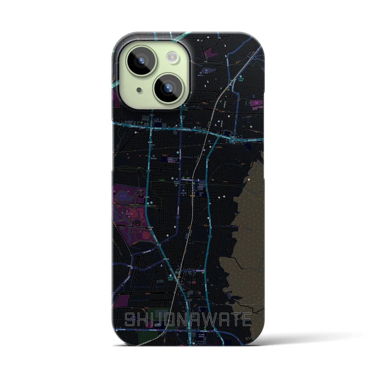【四条畷(大阪府)】地図柄iPhoneケース(バックカバータイプ)