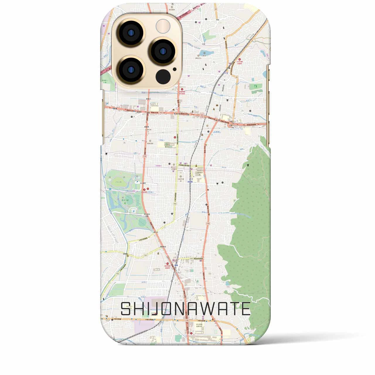 【四条畷(大阪府)】地図柄iPhoneケース(バックカバータイプ)