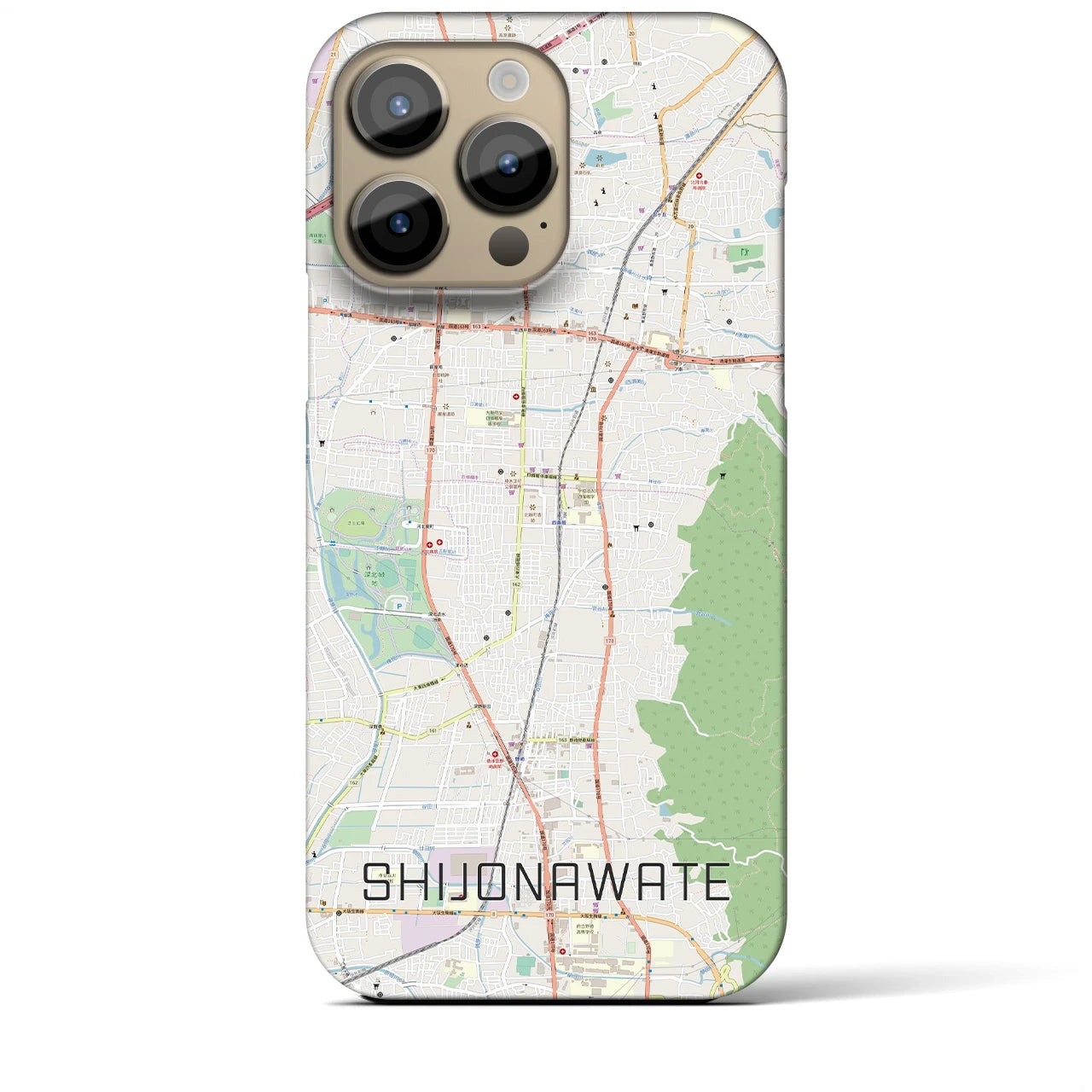 【四条畷(大阪府)】地図柄iPhoneケース(バックカバータイプ)