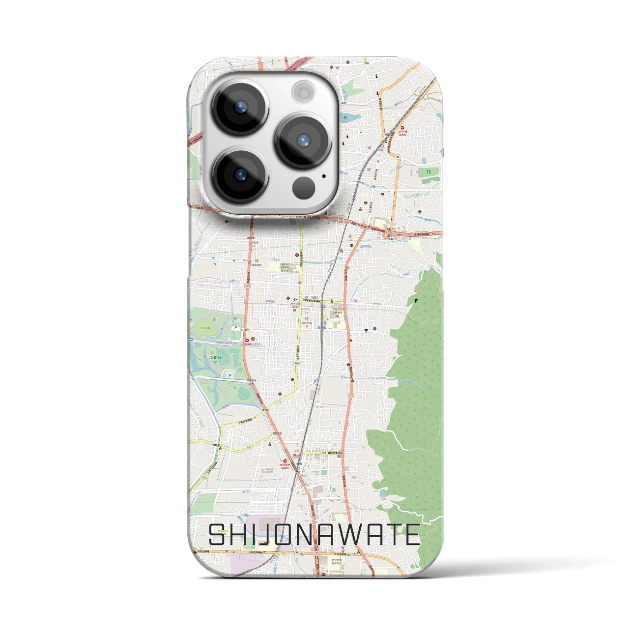 【四条畷(大阪府)】地図柄iPhoneケース(バックカバータイプ)