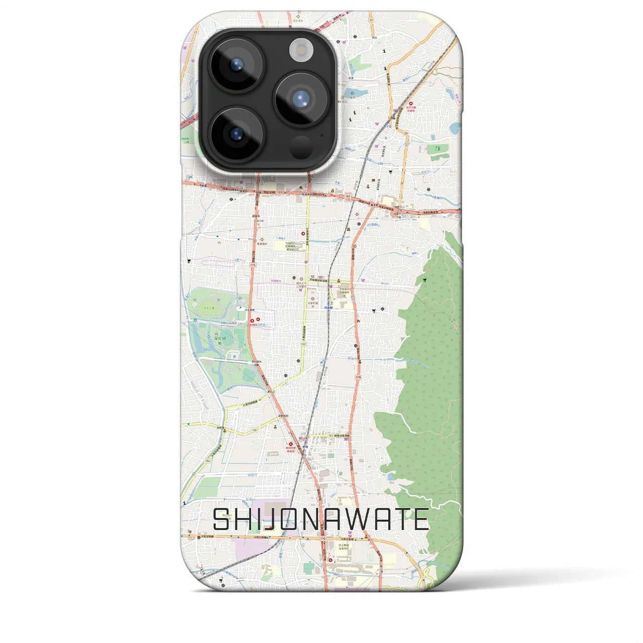 【四条畷(大阪府)】地図柄iPhoneケース(バックカバータイプ)