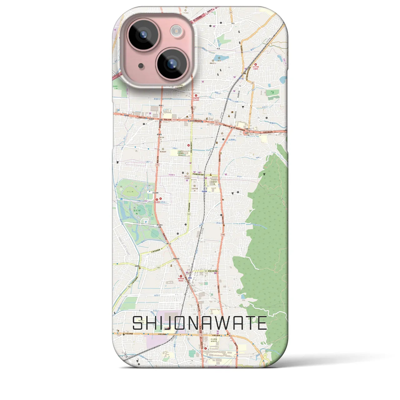 【四条畷(大阪府)】地図柄iPhoneケース(バックカバータイプ)