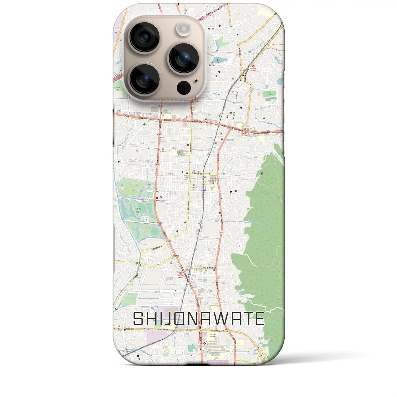 【四条畷(大阪府)】地図柄iPhoneケース(バックカバータイプ)