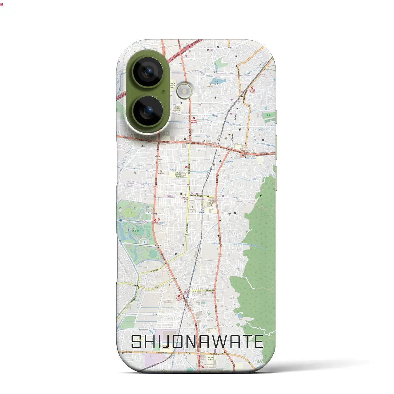 【四条畷(大阪府)】地図柄iPhoneケース(バックカバータイプ)