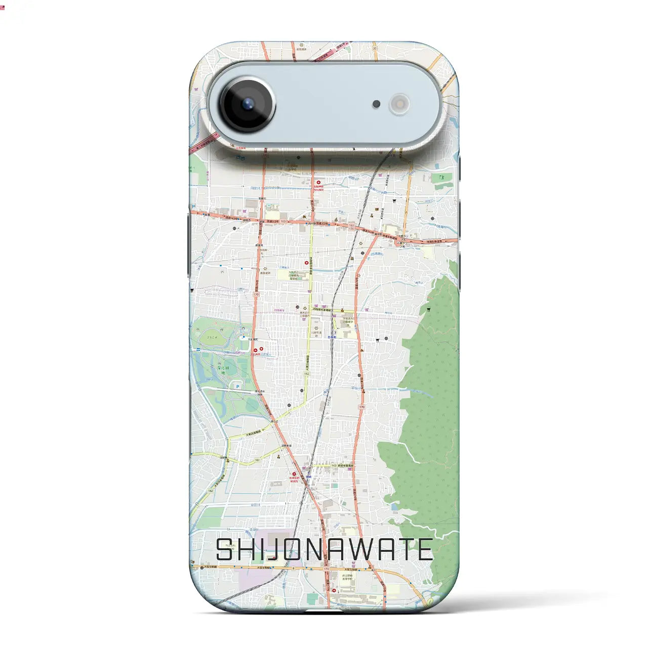 【四条畷(大阪府)】地図柄iPhoneケース(バックカバータイプ)