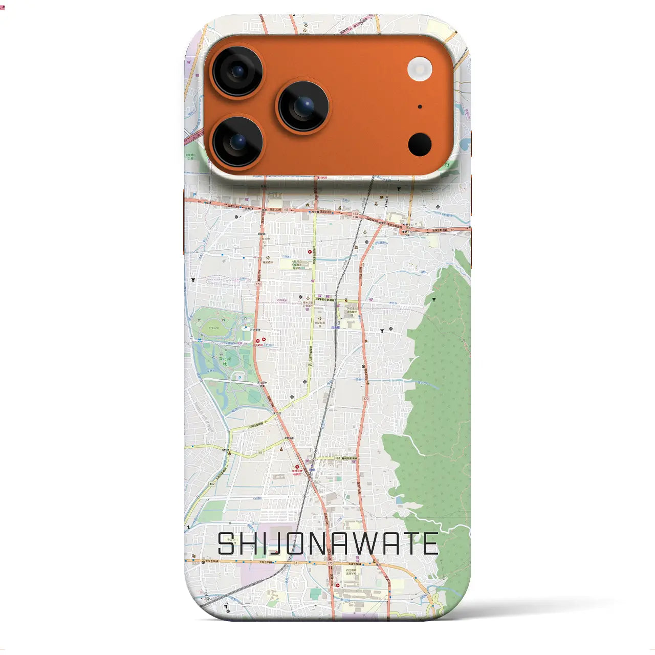 【四条畷(大阪府)】地図柄iPhoneケース(バックカバータイプ)