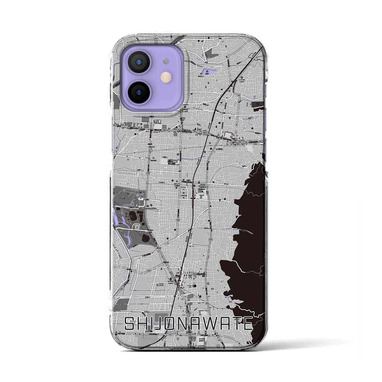 【四条畷(大阪府)】地図柄iPhoneケース(クリアタイプ)