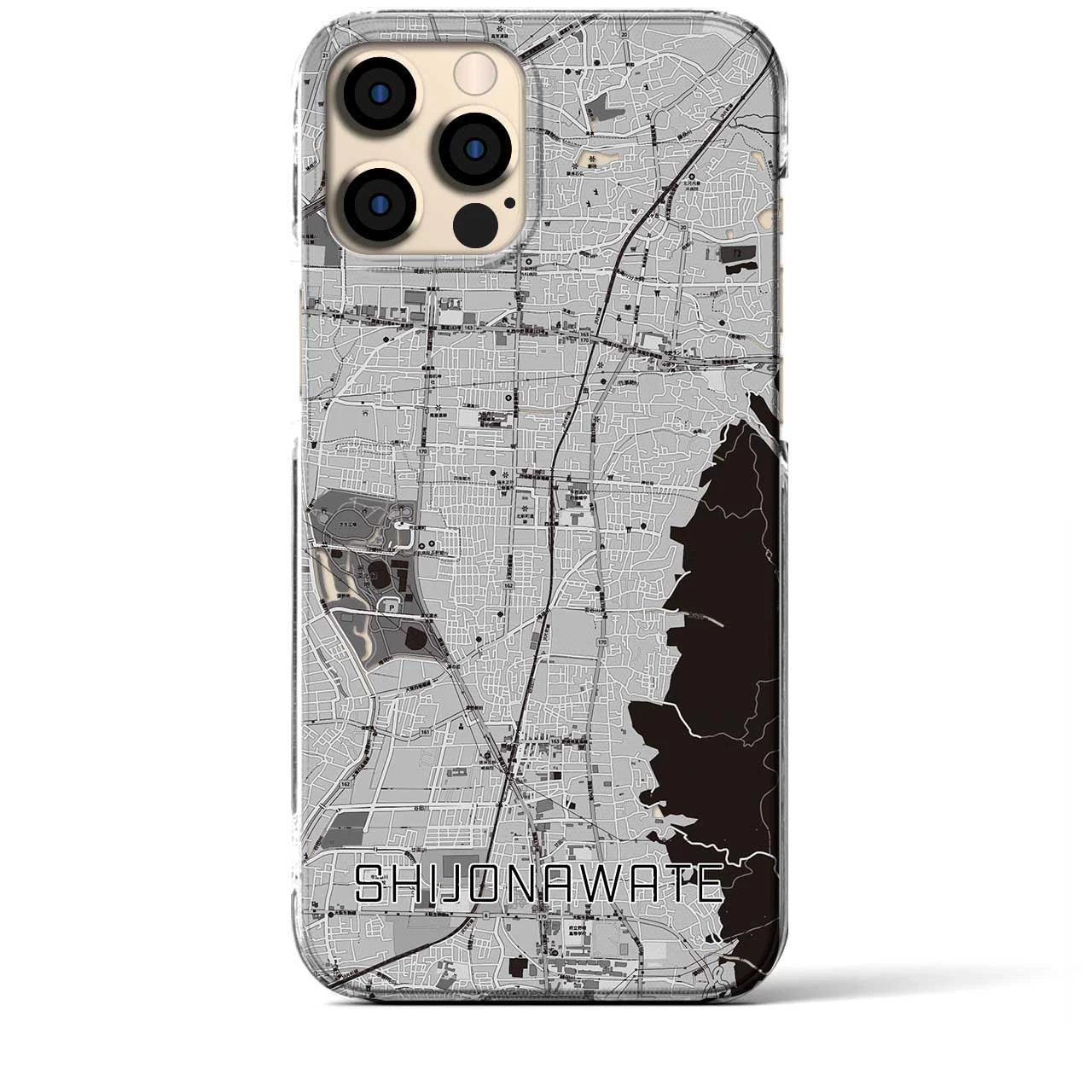 【四条畷(大阪府)】地図柄iPhoneケース(クリアタイプ)