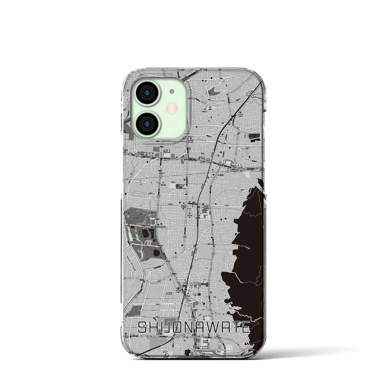 【四条畷(大阪府)】地図柄iPhoneケース(クリアタイプ)