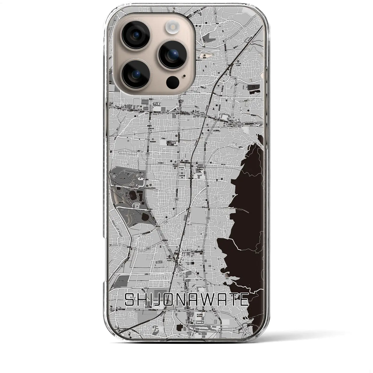 【四条畷(大阪府)】地図柄iPhoneケース(クリアタイプ)