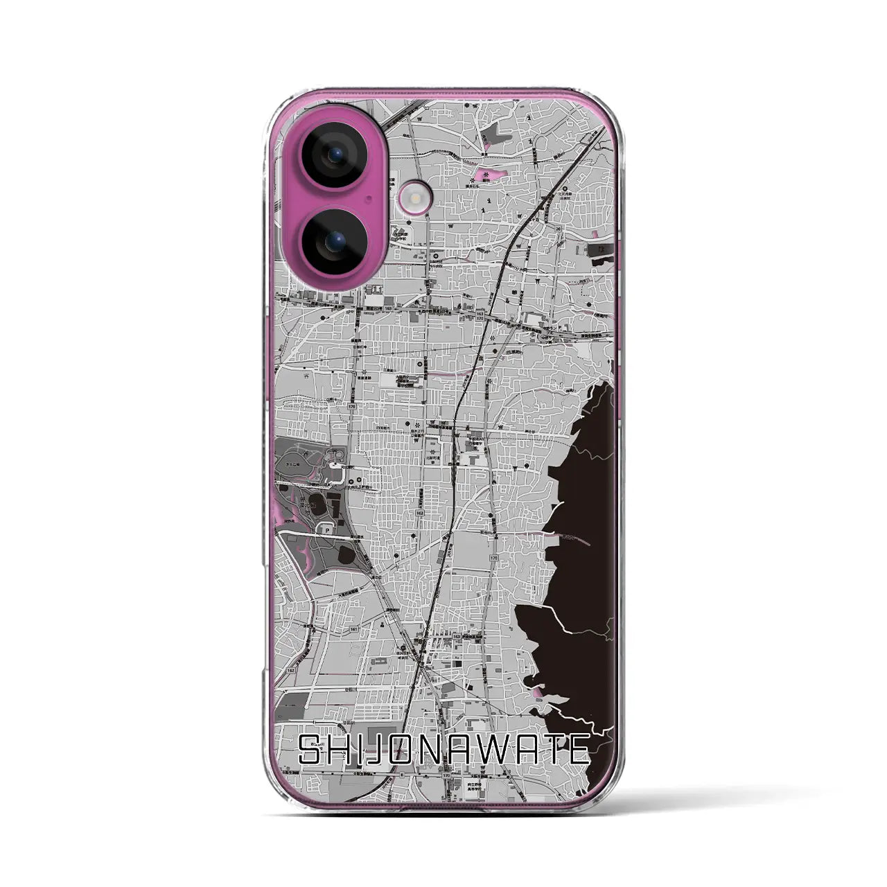 【四条畷(大阪府)】地図柄iPhoneケース(クリアタイプ)