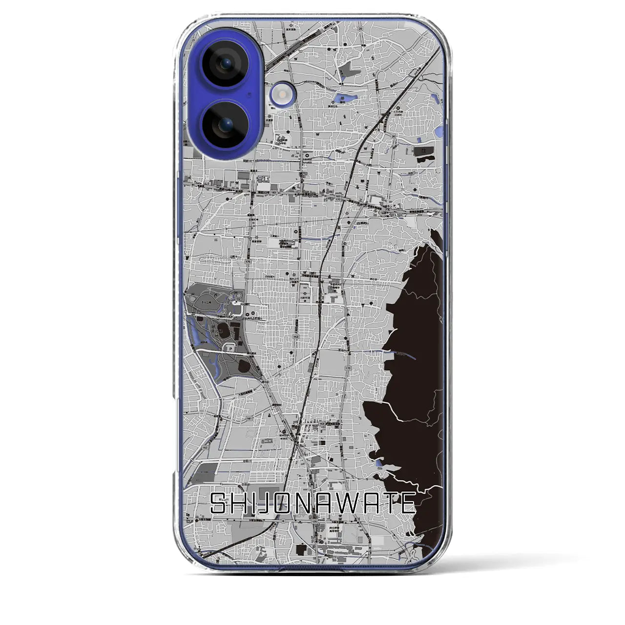 【四条畷(大阪府)】地図柄iPhoneケース(クリアタイプ)