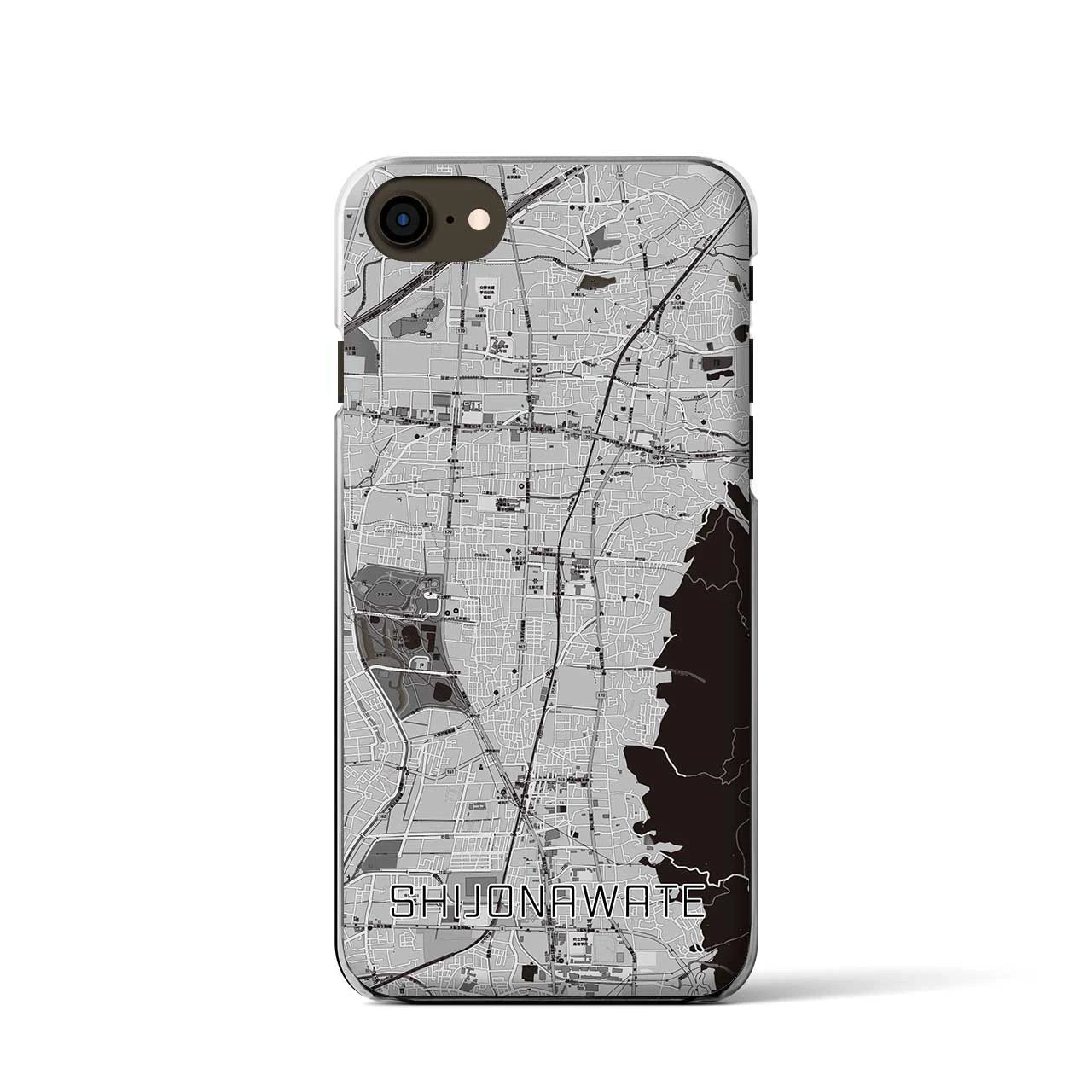 【四条畷(大阪府)】地図柄iPhoneケース(クリアタイプ)