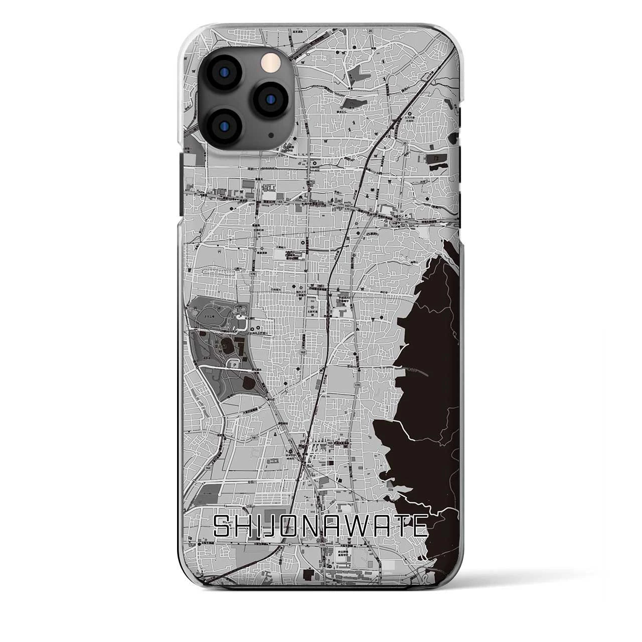 【四条畷(大阪府)】地図柄iPhoneケース(クリアタイプ)