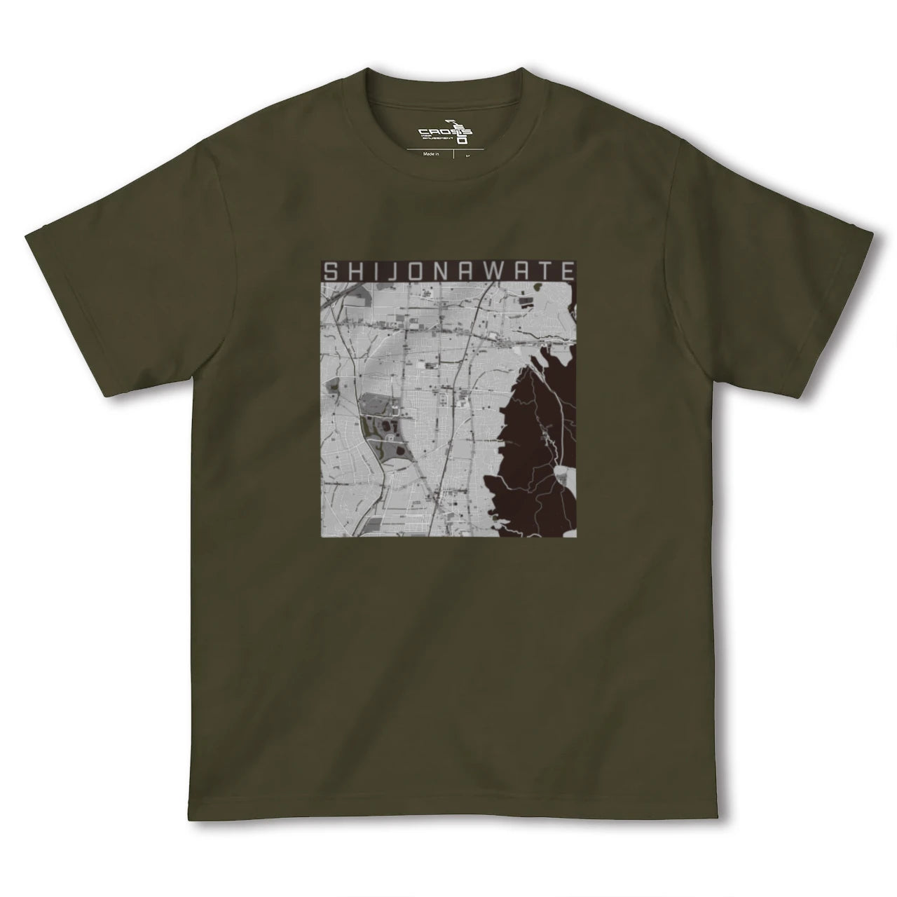 【四条畷(大阪府)】地図柄ヘビーウェイトTシャツ