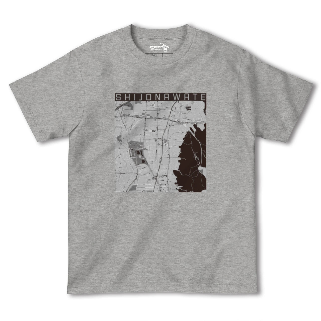 【四条畷(大阪府)】地図柄ヘビーウェイトTシャツ