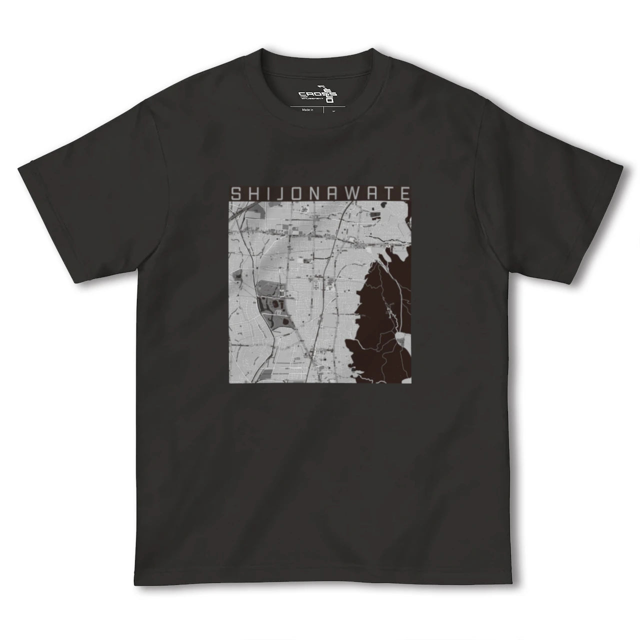 【四条畷(大阪府)】地図柄ヘビーウェイトTシャツ