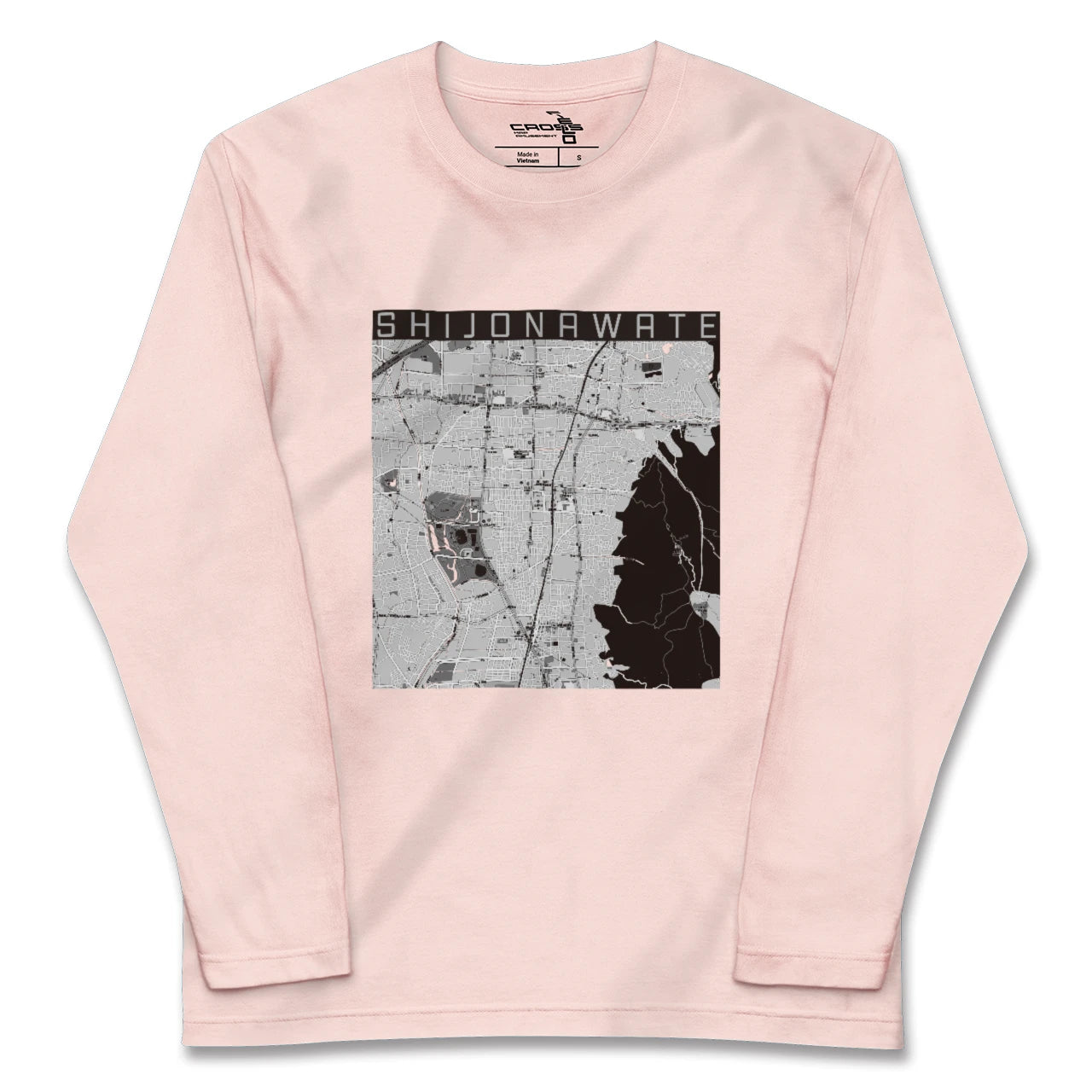 【四条畷(大阪府)】地図柄ロングスリーブTシャツ