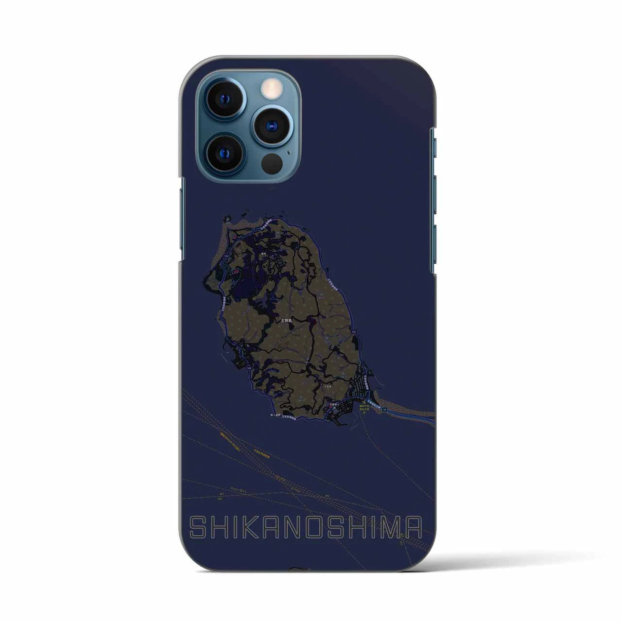 【志賀島(福岡県)】地図柄iPhoneケース(バックカバータイプ)