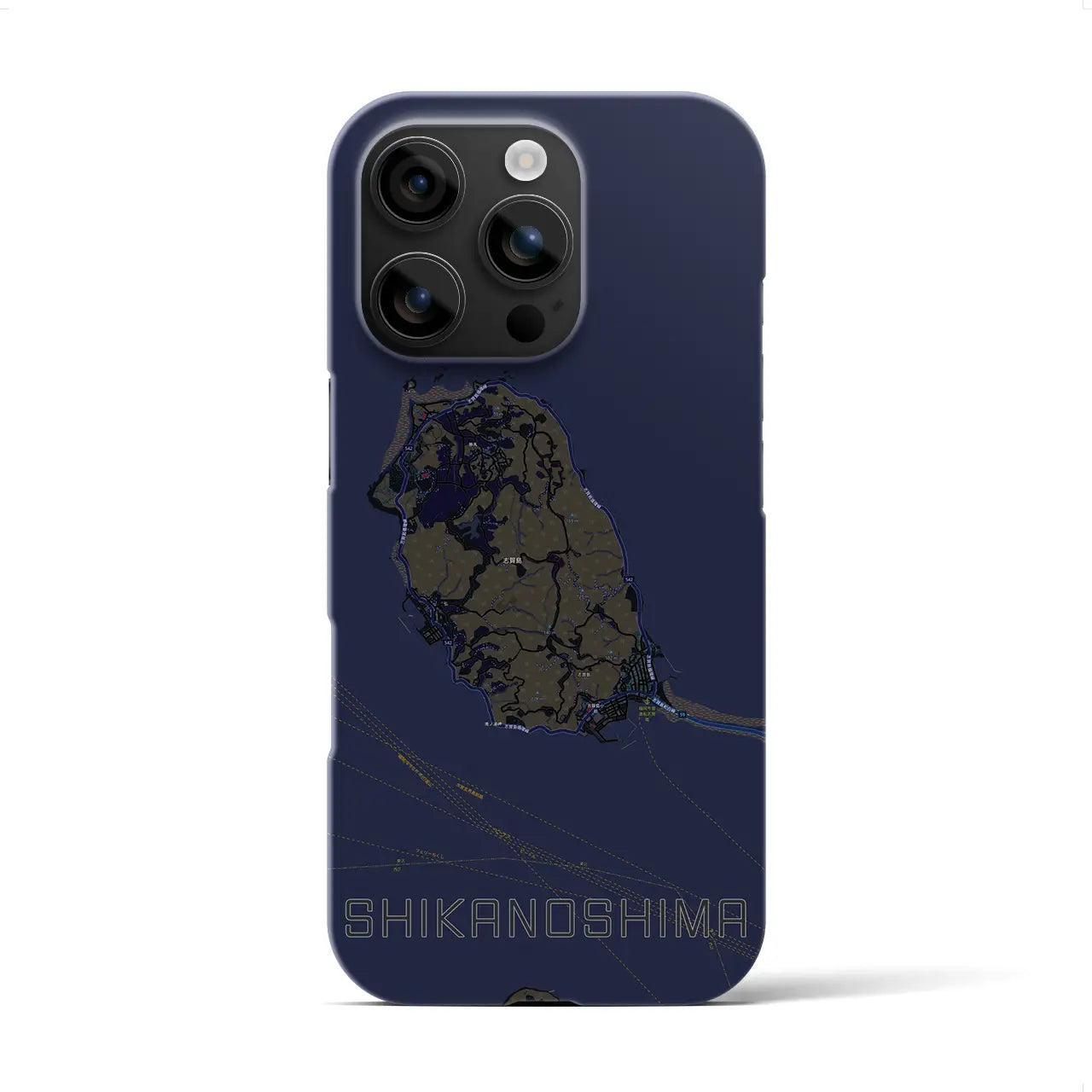 【志賀島(福岡県)】地図柄iPhoneケース(バックカバータイプ)
