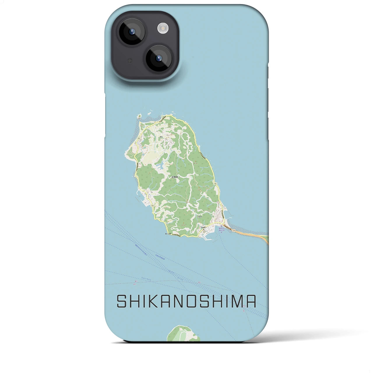 【志賀島(福岡県)】地図柄iPhoneケース(バックカバータイプ)