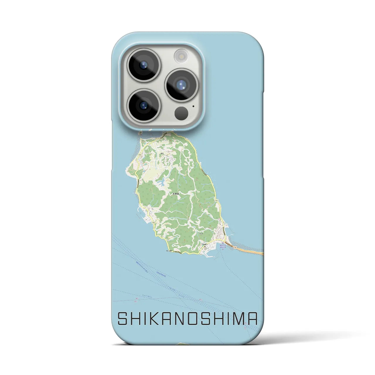 【志賀島(福岡県)】地図柄iPhoneケース(バックカバータイプ)