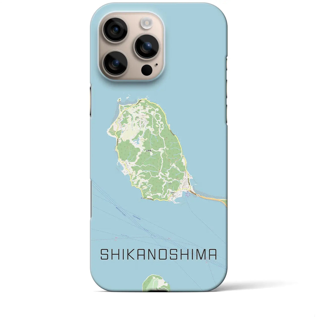 【志賀島(福岡県)】地図柄iPhoneケース(バックカバータイプ)