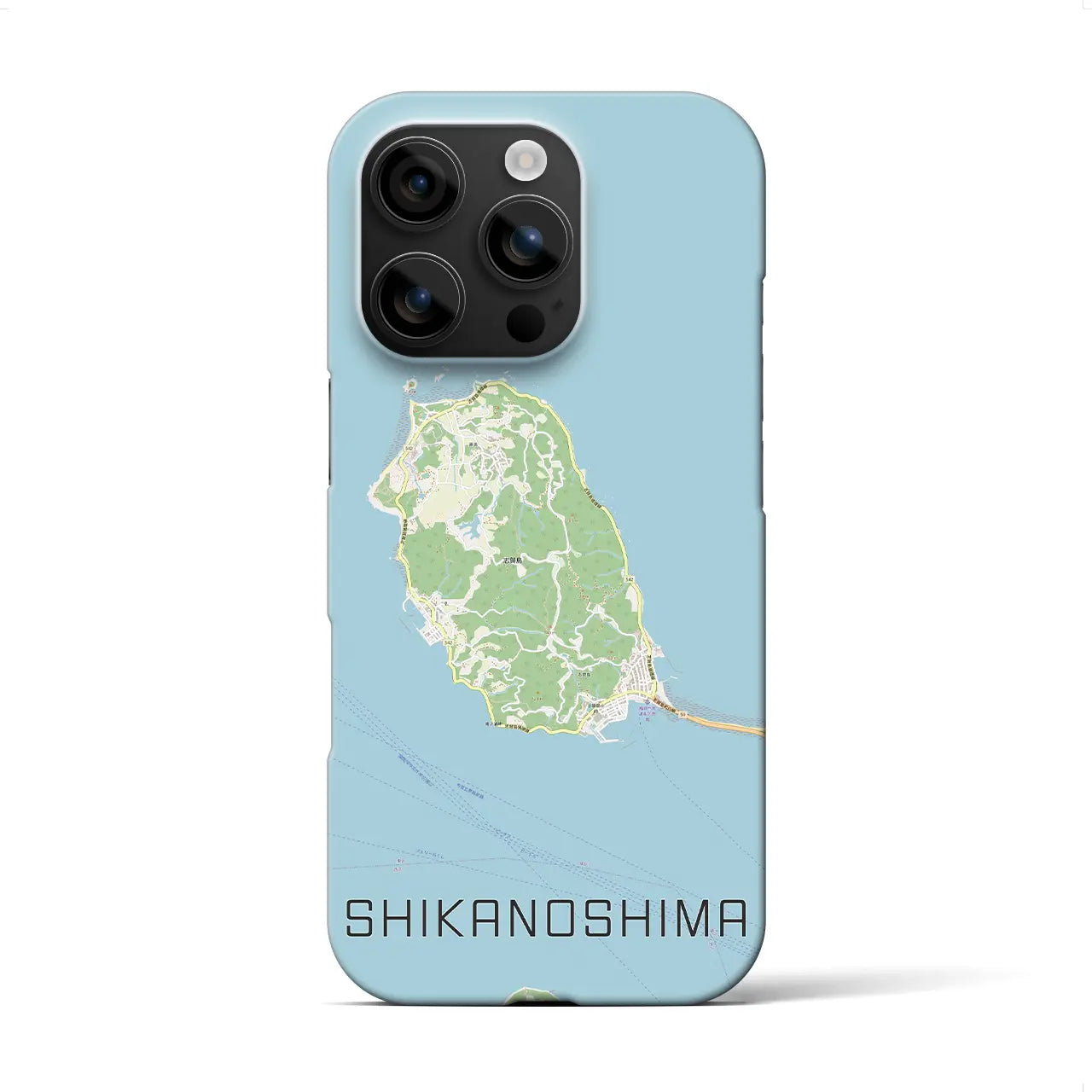 【志賀島(福岡県)】地図柄iPhoneケース(バックカバータイプ)