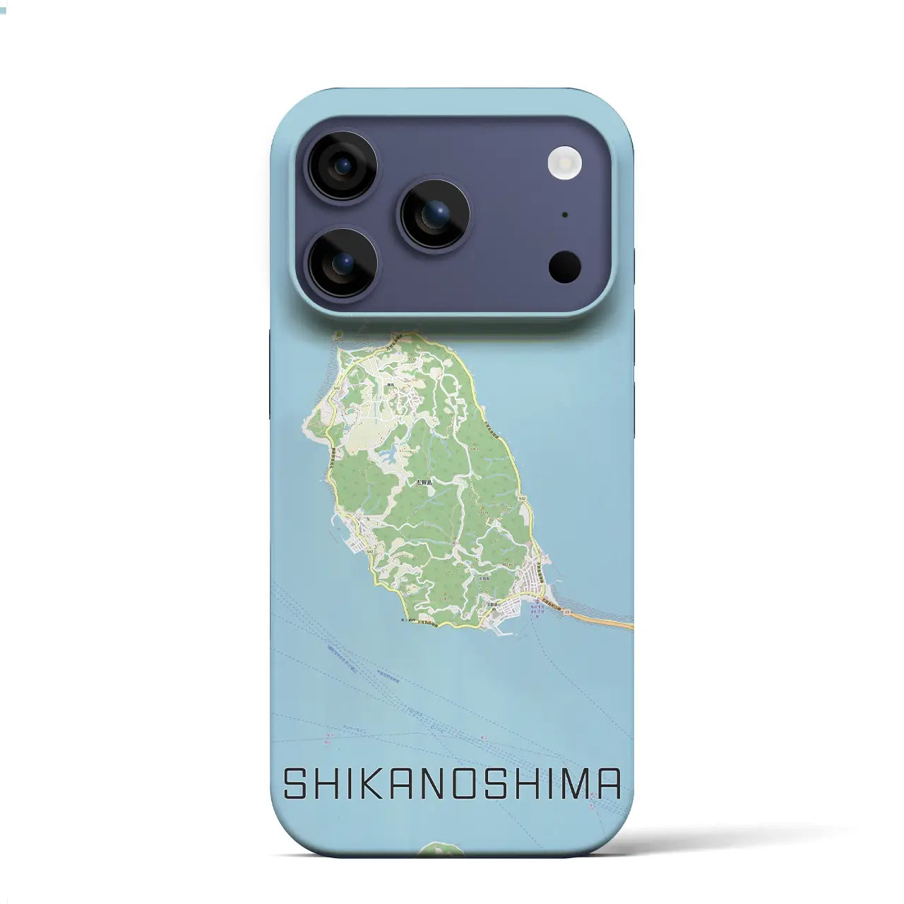 【志賀島(福岡県)】地図柄iPhoneケース(バックカバータイプ)