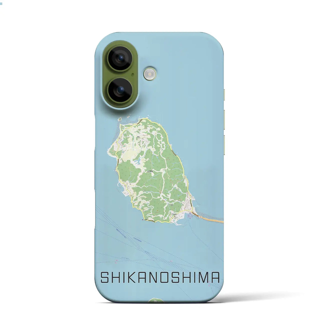 【志賀島(福岡県)】地図柄iPhoneケース(バックカバータイプ)ナチュラル・iPhone 17 Pro Max 用