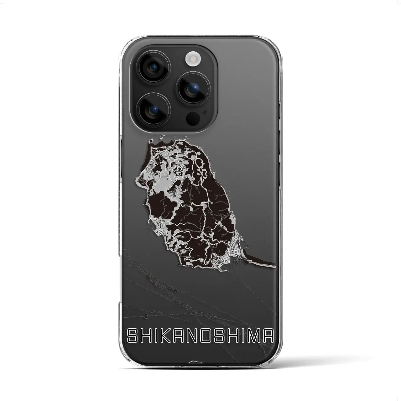 【志賀島(福岡県)】地図柄iPhoneケース(クリアタイプ)