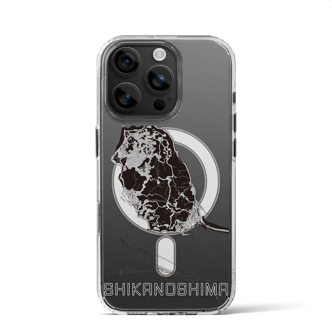 【志賀島(福岡県)】地図柄iPhoneケース(MagSafeタイプ)