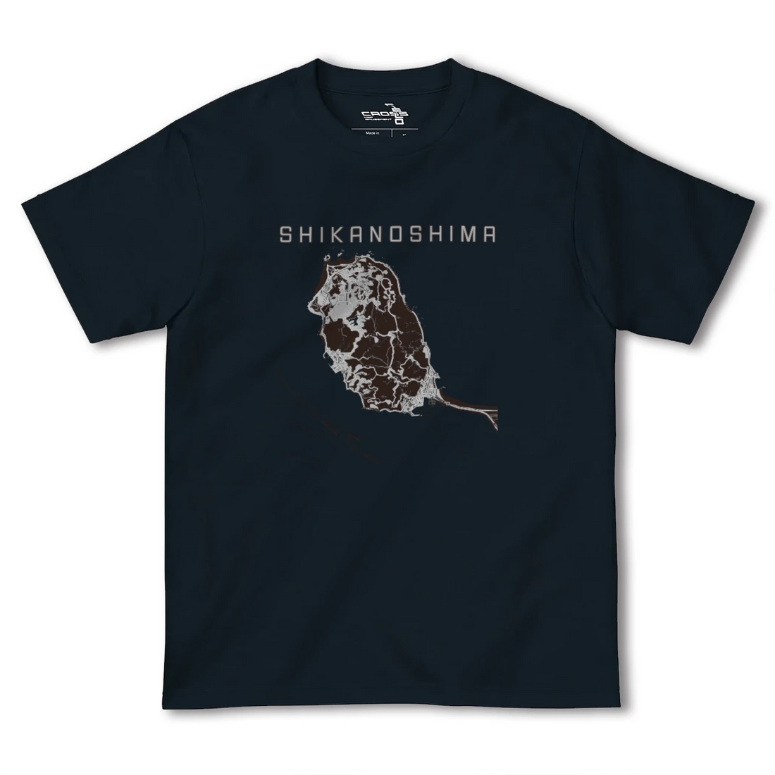 【志賀島(福岡県)】地図柄ヘビーウェイトTシャツ