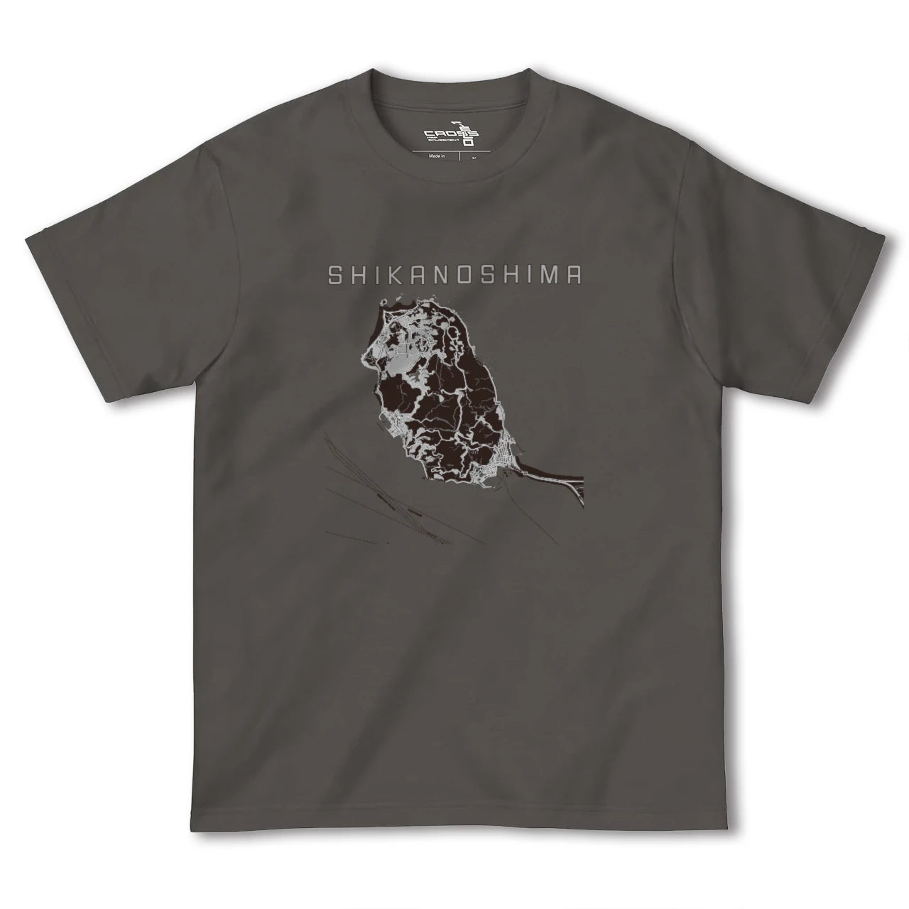 【志賀島(福岡県)】地図柄ヘビーウェイトTシャツ